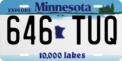 MN license plate 646TUQ