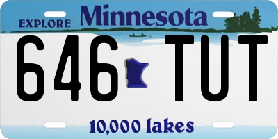 MN license plate 646TUT