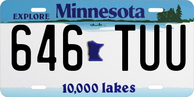 MN license plate 646TUU