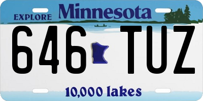 MN license plate 646TUZ