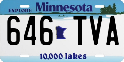 MN license plate 646TVA