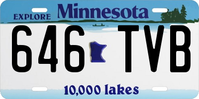 MN license plate 646TVB