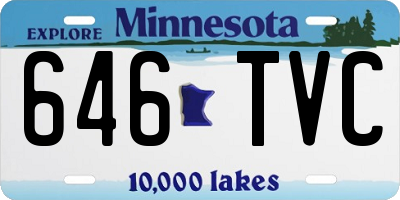 MN license plate 646TVC