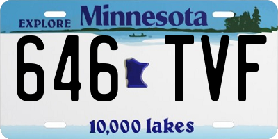 MN license plate 646TVF