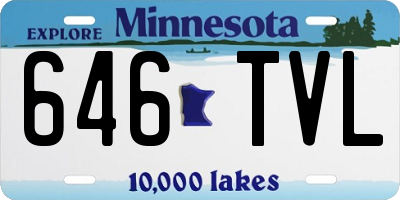 MN license plate 646TVL