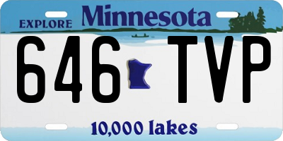 MN license plate 646TVP