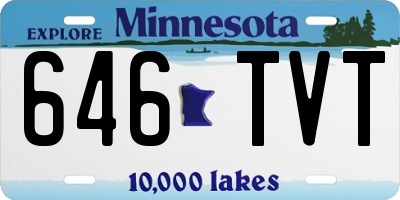 MN license plate 646TVT