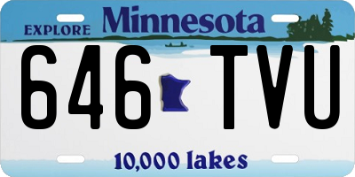 MN license plate 646TVU
