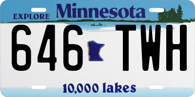 MN license plate 646TWH