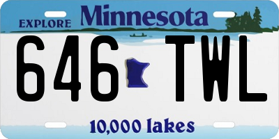MN license plate 646TWL