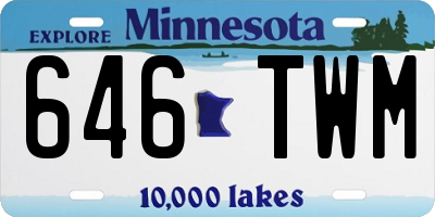 MN license plate 646TWM