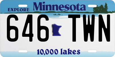 MN license plate 646TWN