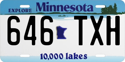 MN license plate 646TXH