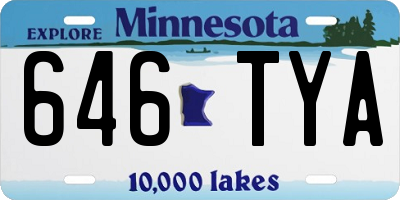 MN license plate 646TYA