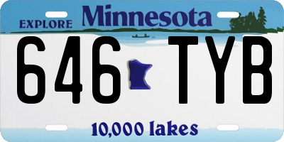 MN license plate 646TYB