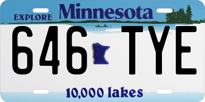 MN license plate 646TYE