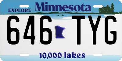 MN license plate 646TYG