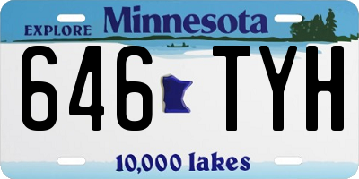 MN license plate 646TYH