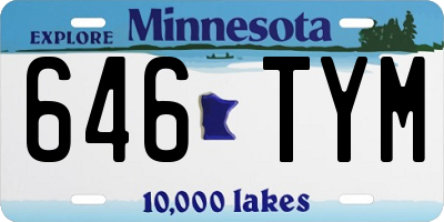 MN license plate 646TYM