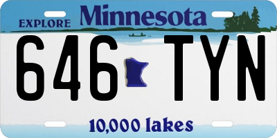 MN license plate 646TYN