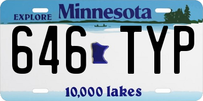 MN license plate 646TYP