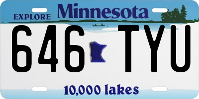 MN license plate 646TYU
