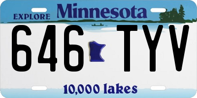 MN license plate 646TYV