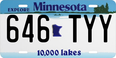 MN license plate 646TYY