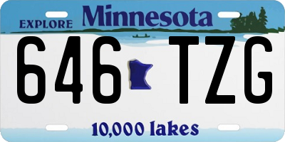 MN license plate 646TZG