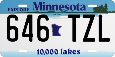 MN license plate 646TZL