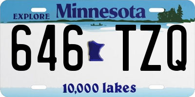 MN license plate 646TZQ