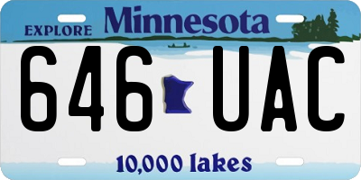MN license plate 646UAC