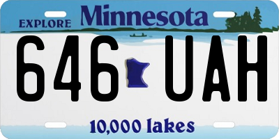MN license plate 646UAH