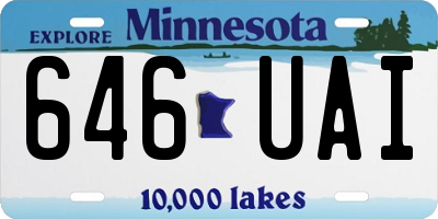 MN license plate 646UAI