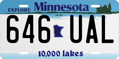 MN license plate 646UAL