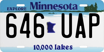 MN license plate 646UAP