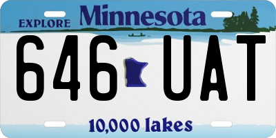 MN license plate 646UAT