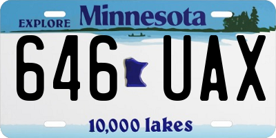 MN license plate 646UAX
