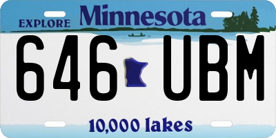 MN license plate 646UBM