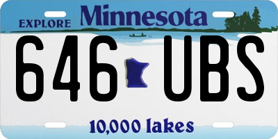 MN license plate 646UBS