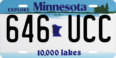 MN license plate 646UCC