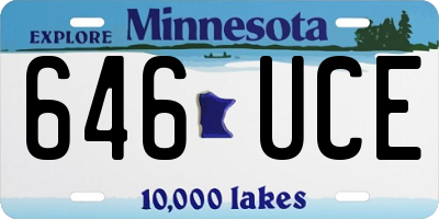 MN license plate 646UCE