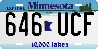 MN license plate 646UCF
