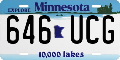 MN license plate 646UCG