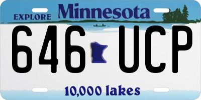 MN license plate 646UCP