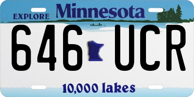 MN license plate 646UCR
