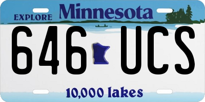 MN license plate 646UCS