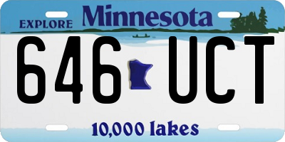 MN license plate 646UCT