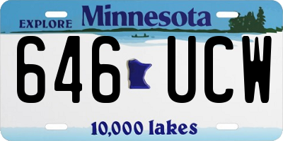 MN license plate 646UCW