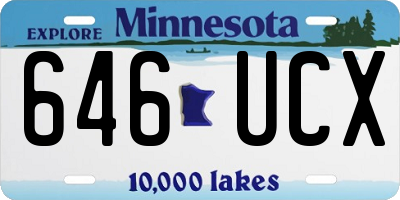 MN license plate 646UCX